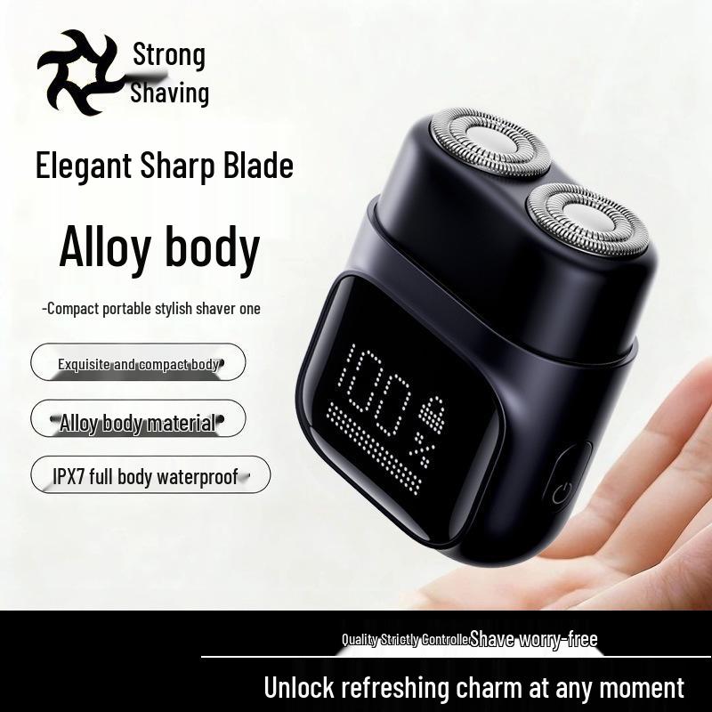 

Men s Mini Electric Razor with Display - Perfect Gift for Boyfriend