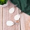 4PCS Decorative Marble Teardrop Tablecloth Weights With Metal Clips Tablecloth Pendant  Picnic