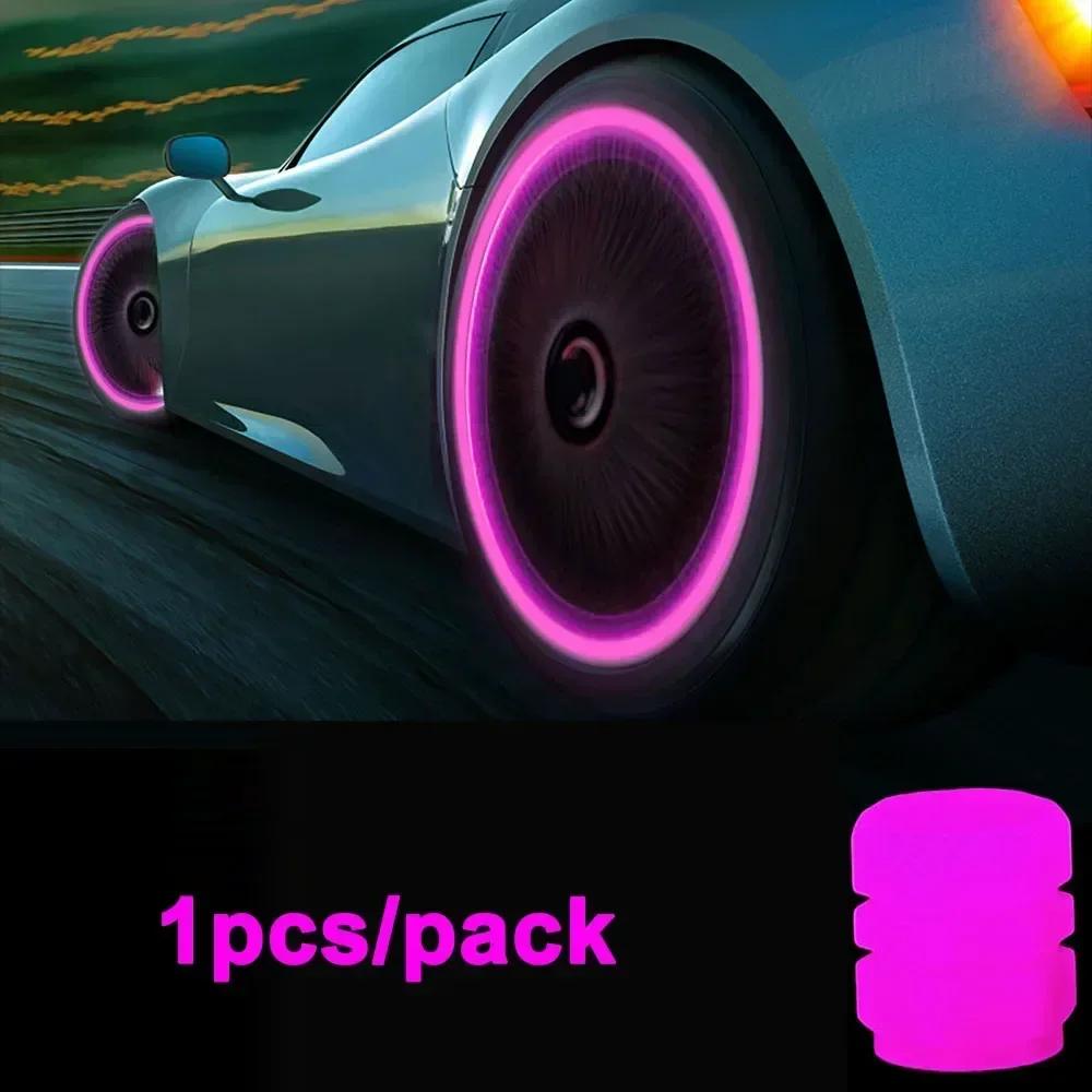 1/20pc Luminous Valve Caps Fluorescent Night Glowing Car Decor Universal Motorcycle Bicycle Dustproof Tyre Valve Decorative Stem