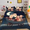 Christmas Printed Home Bedclothes Microfiber King Size Bedding Set Cover Children Superior Duvet Cover Set
