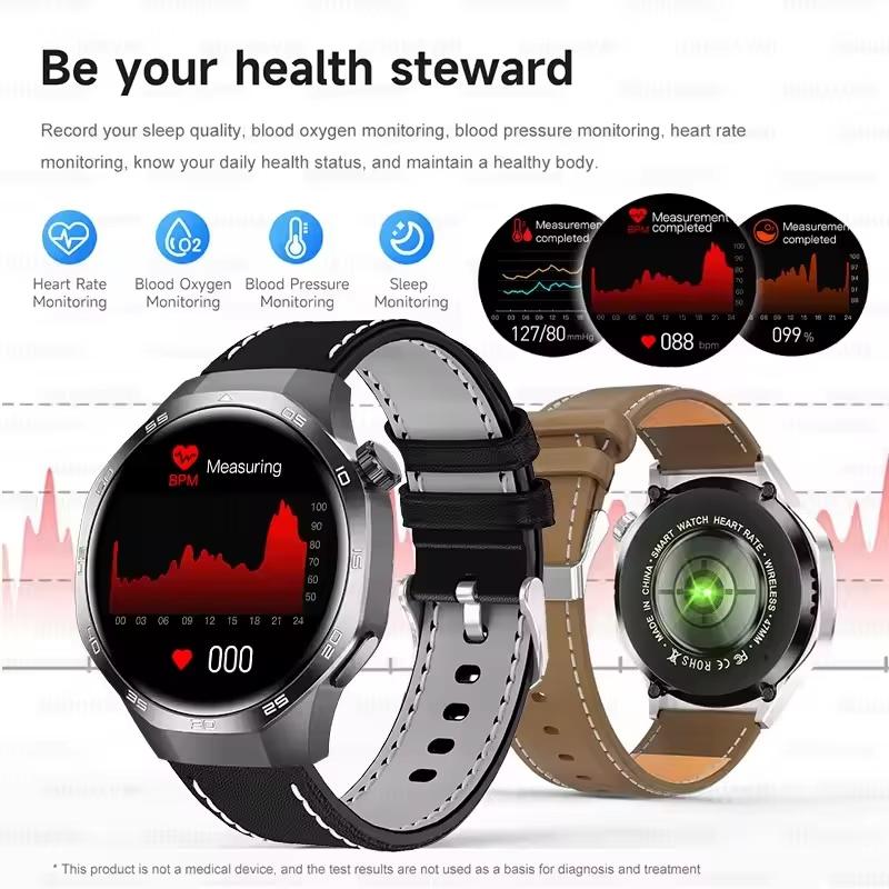 2025 New Bluetooth Call Smart Watch Men AMOLED HD Large Screen Heart Rate NFC IP68 Waterproof Sport Wireless Charging for Xiaomi