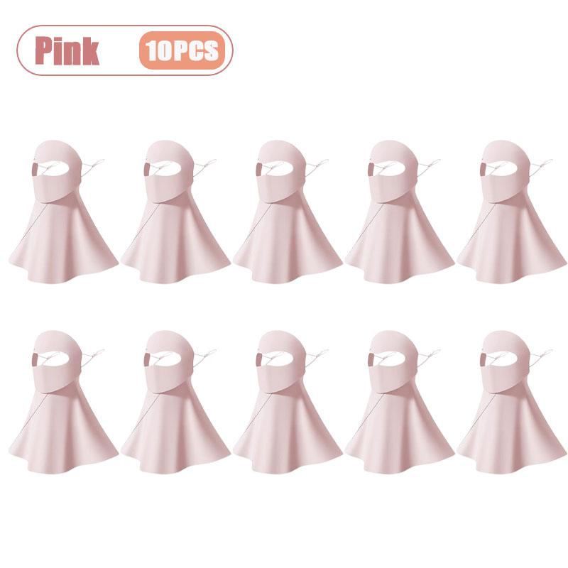 1-10PCS Ice Silk Face Mask Women Cooling Breathable UV Protection Eye Cover Summer Sun Mask Dustproof Stylish Face Gaiter