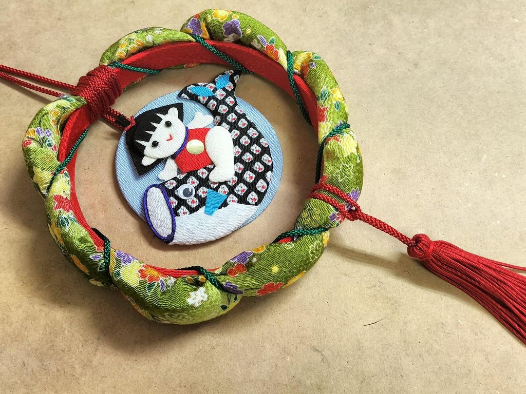 Chirimen Craft Kit Day Pukupuku Wreath - Children's