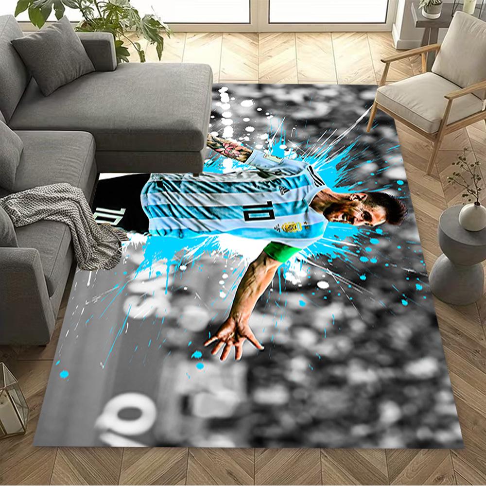 Leo Messi Barcelona Legend Floor Rug Office Rug Perfect for Game Room Entryway Outdoor Study Room Antislip Carpet Anime Office Decor Spiritual Gift