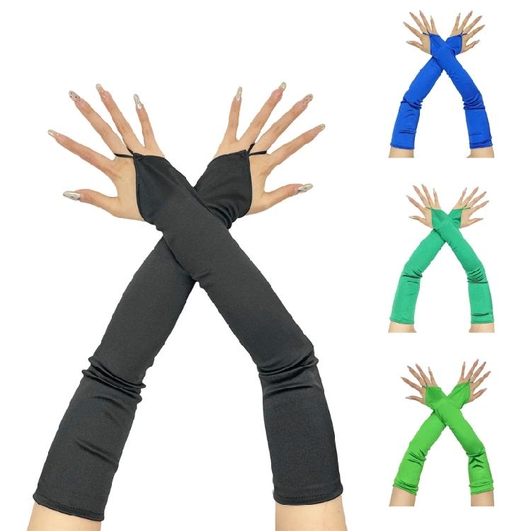 Women Satins Gloves Lady Long Gloves for Opera Proms Women and Girls Gift