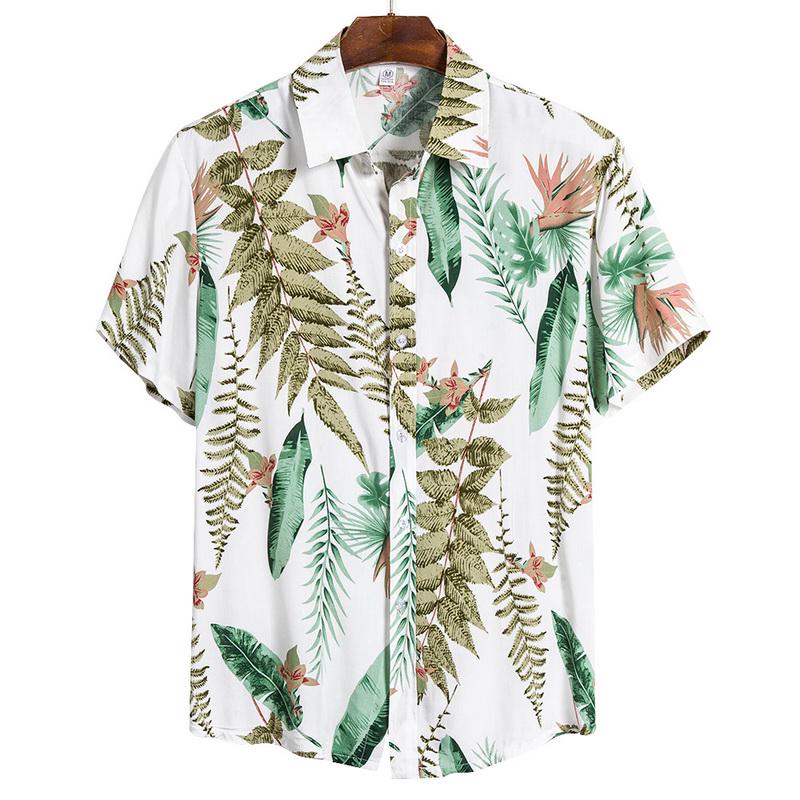 camisa de botao tropical
