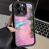 Pink Sunset Beach Dreamy Scenery Phone Case for iPhone 16 17 Air 16E 15 Pro Max 14 Plus 13 12 Mini Capa Soft Shell Silicone Fund