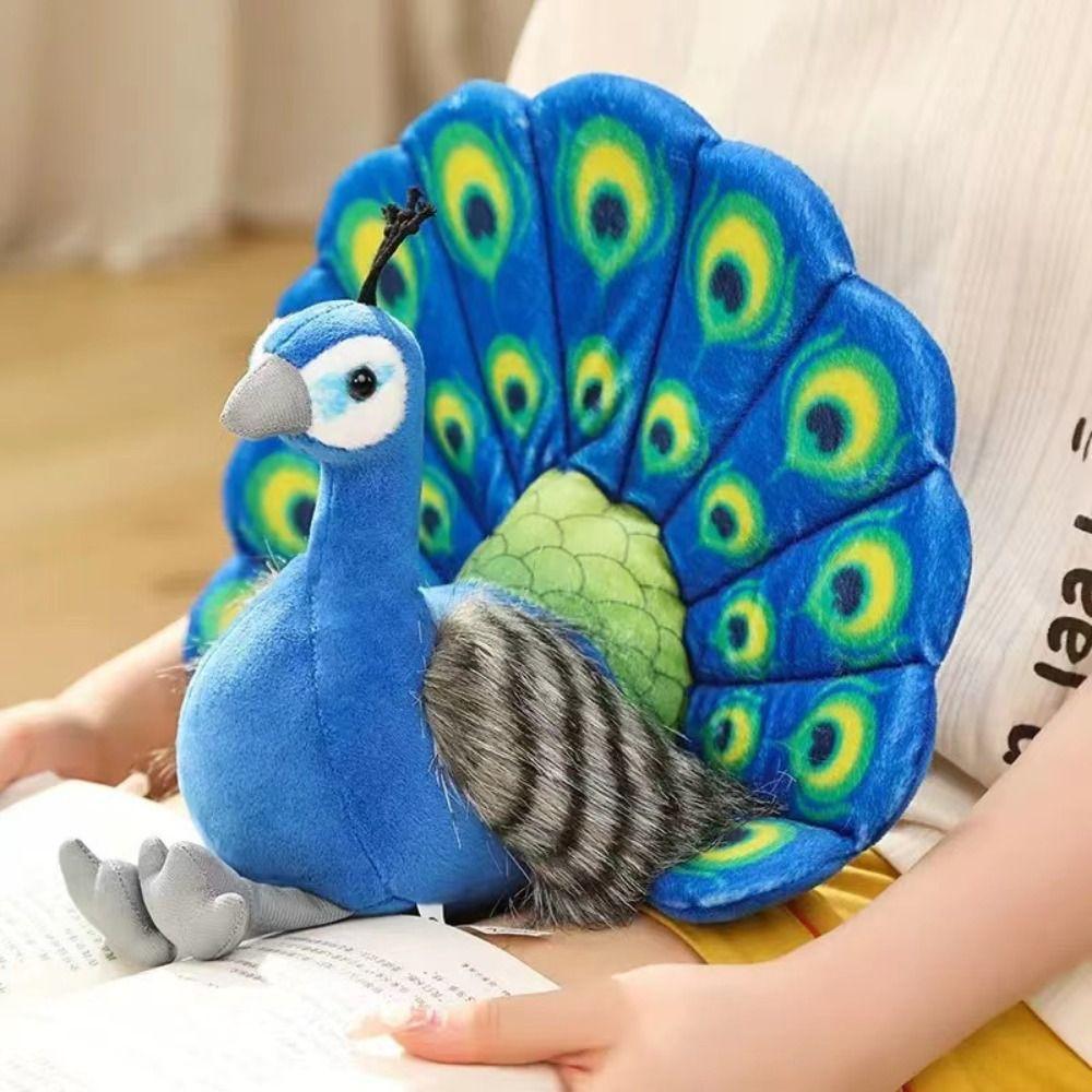 PP Cotton Peacock Plush Doll 30cm Baby Peacock Plush Toys  Room Decoration