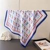 Silk Square Scarf Women Luxury Dog Print Kerchief Soft Satin Hairband Hands Bag Ribbon Foulard Hijab Neckerchief Headband Ladies