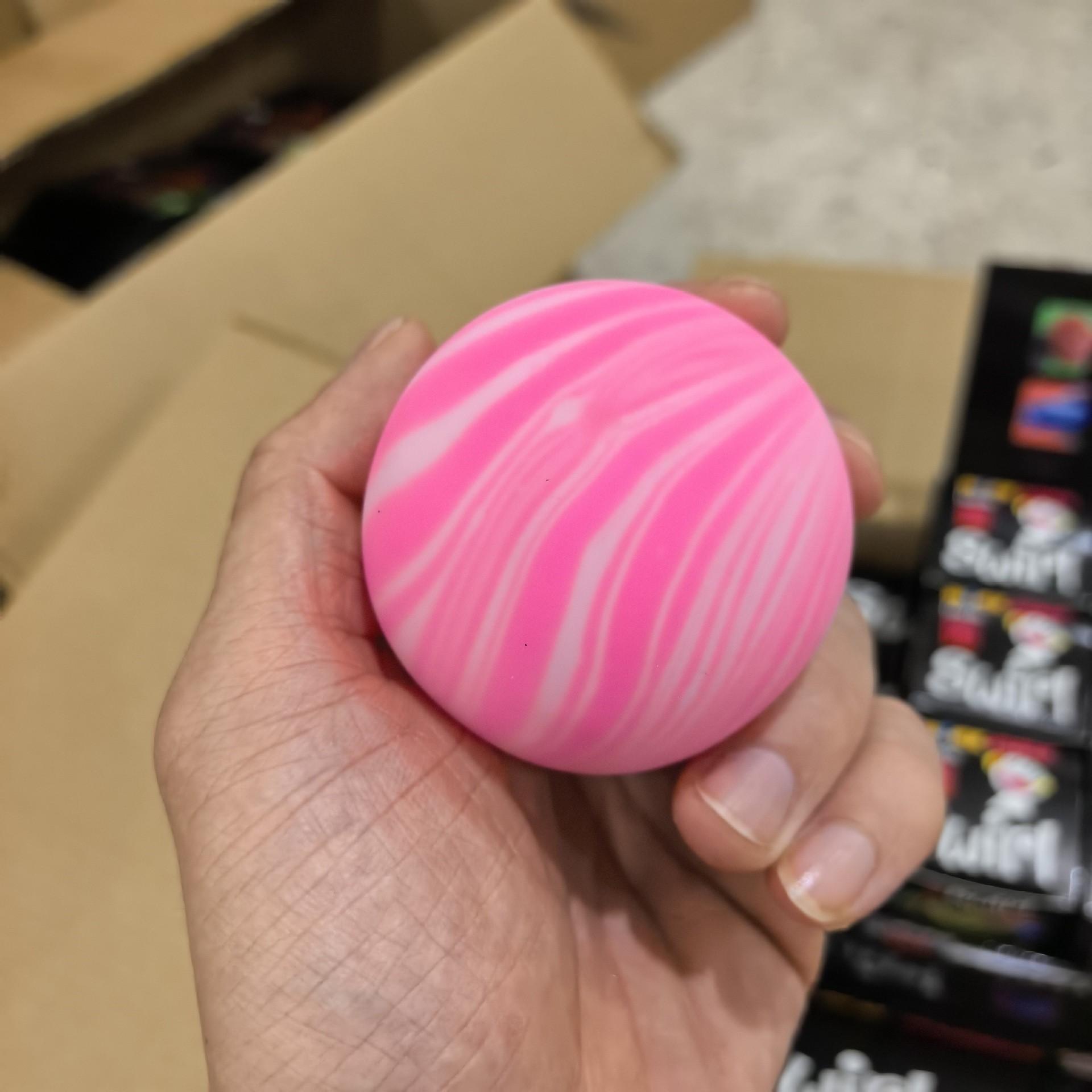 New Flour Flow Ball Flour Corrugated Ball Rebound Pinch Music Decompression Toy Rainbow Handmade Ball Decompression *5pcs