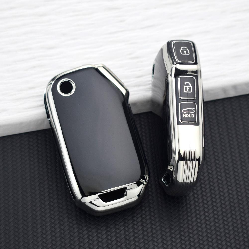 

Premium Soft TPU Remote Key Fob Protective Cover for Kia Sportage Seltos K3 Forte Cerato Ceed Sorento 2018-2023 Key Case Rings