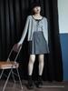 Retro Gray Knitted Cardigan Set - 2025 Autumn Women's Collection