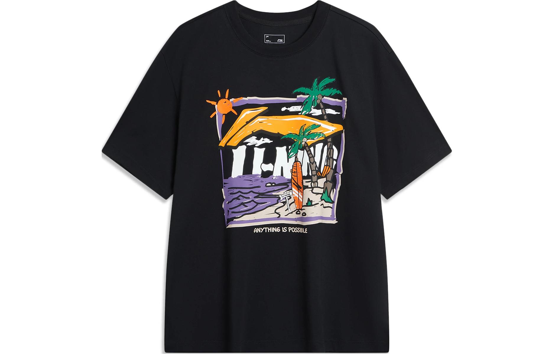 Мужская футболка Li Ning Sports Life Collection Черная AHSU713-1 3XL