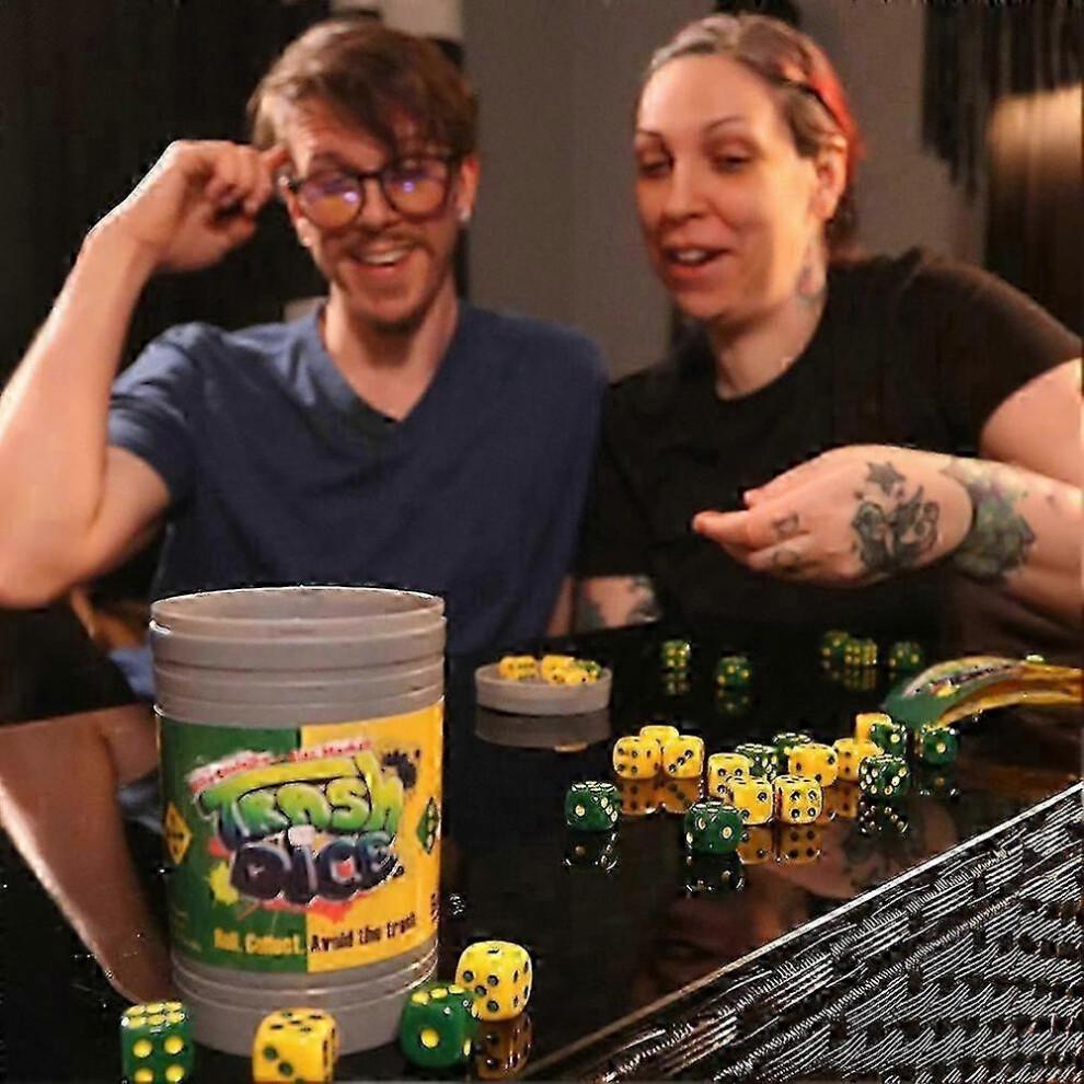 Trash Dice, Fast-Paced Family Dice Game, Exciting 2-Player Board and Dice Game