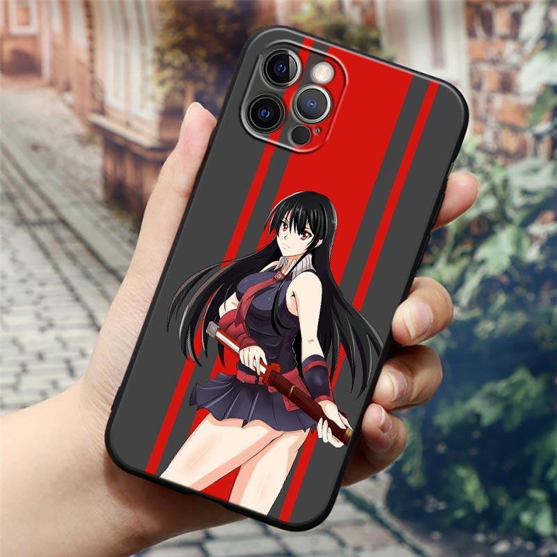Custodia per telefono Akame Ga Kill Anime per iPhone 14 13 12 11 Pro Max 8 7 SE XR XS Plus Custodia morbida in silicone nera Fundas Coques Shell Capa