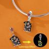 S925 Silver Halloween DIY Jewelry Kit Pumpkin Skull Bat Charm Pendant Beads Bracelet Making Craft Accessories
