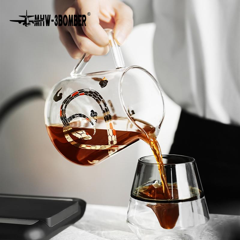 MHW-3BOMBER 500ml Coffee Server Glass Coffee Pot Pour Over Maker Coffee Home Brewer Pot Barista Accessories