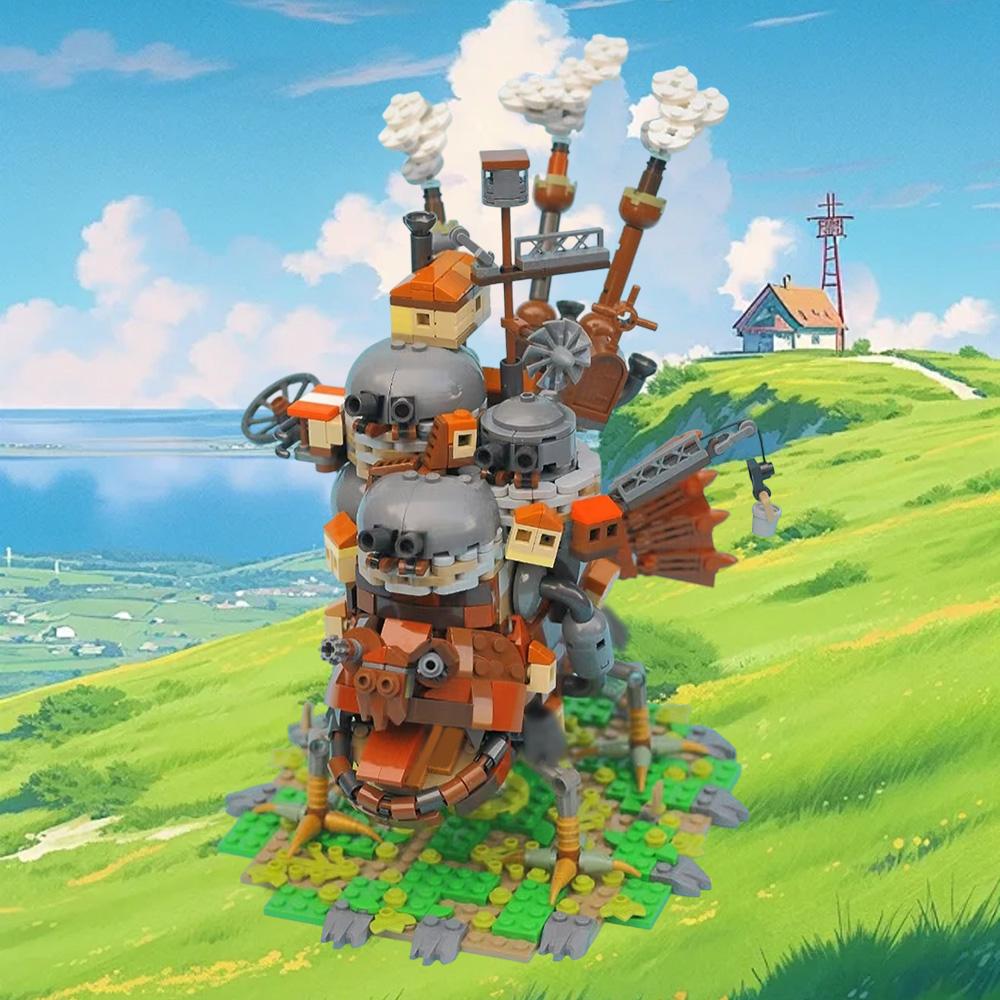 MOC Japanese Anime Castle Kit Building Blocks Cartoon Frog Castle Steampunk Castle Architecture Bricks Toy Adult Gift