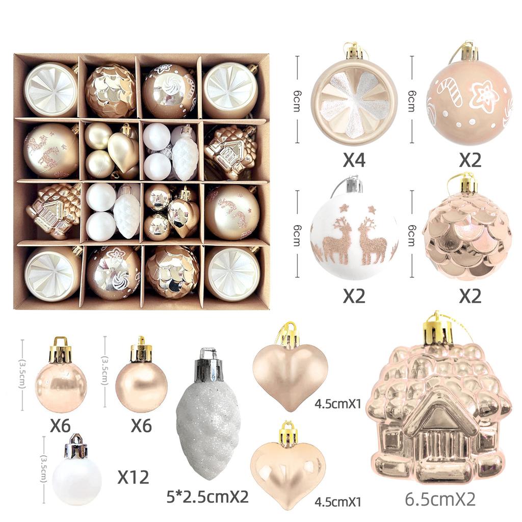 1 Set Hanging Christmas Balls Decorations Xmas Tree Ornament 2025 Christmas Decoration for Home New Year Gift Navidad Decors