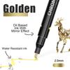 5 colors Mirror Chrome Marker Paint Marker, DIY Silver Marker Pen Alcohol Paint for most surfaces, High-gloss display effects