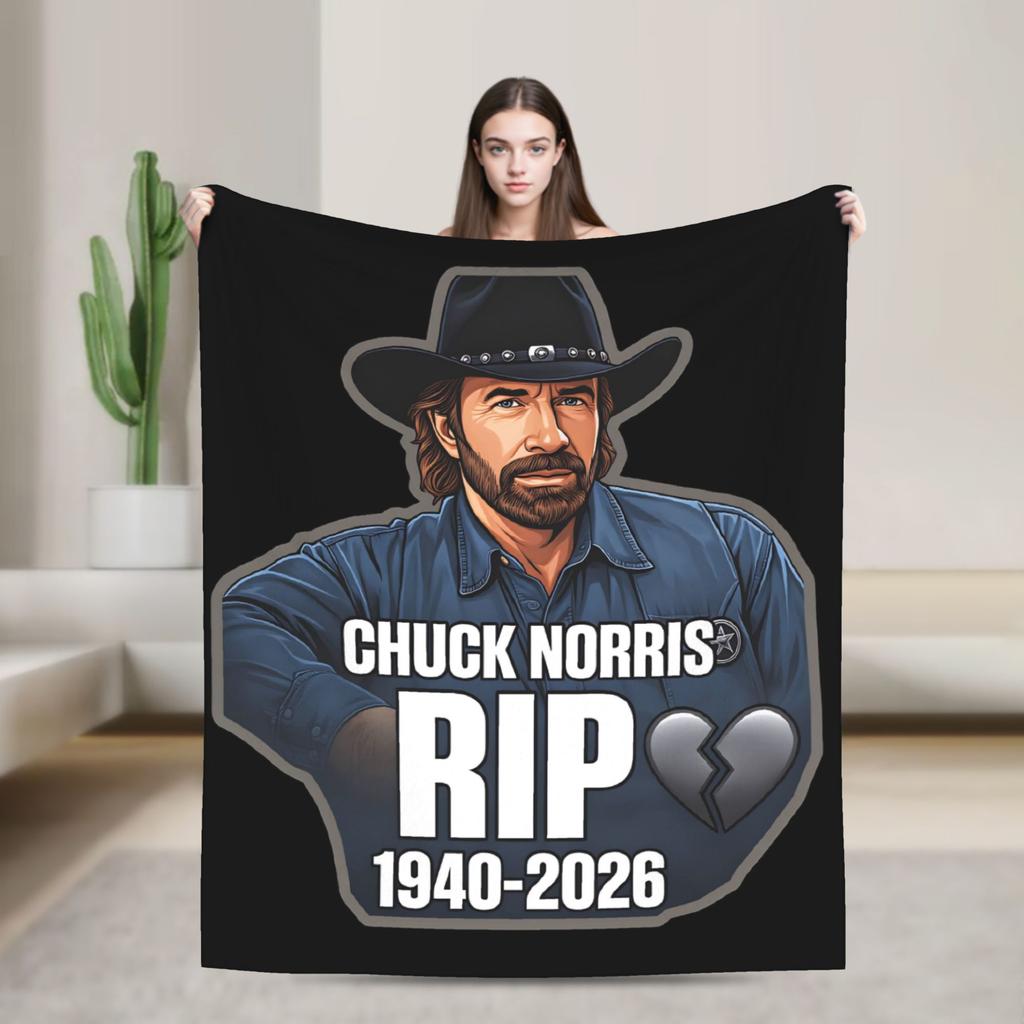 Norris Actor Vintage Poster Throw Blanket Soft Comfy Funny Blanket  For Sofa Home Travel Flannel Bedspread Bed Cover