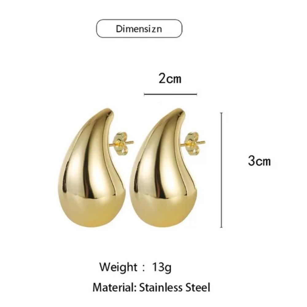 Fashion Jewelry Stainless Steel Water Drop Earrings for Women Charm Enamel Women Stud Earrings Pendientes Mujer