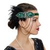Beaded Headband Tassels Rhinestone Hair Band Hair Accessories Feather Hairband Stage Performance