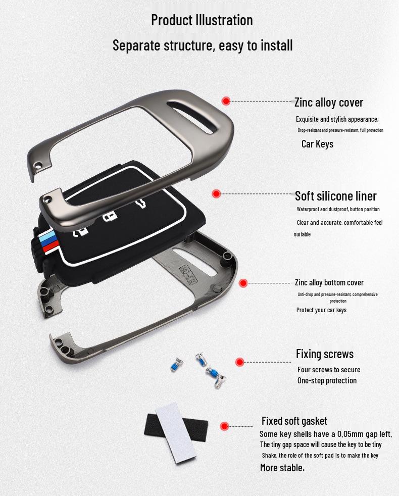 Compatible Baojun Key Cover for Kiwi/RS3/RS5/RS6/RS7/5EV/E200 Models