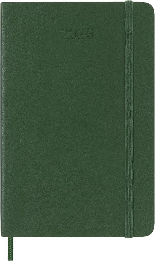 Moleskine 2026 January Weekly Pocket Size x Soft Myrtle DSK1512WN2Y26 Planner, Start, 12-Month Diary, (9cm 14cm), Cover, Green,