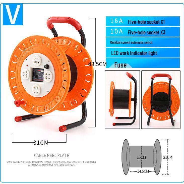 Portable Movable Cable Reel Winder and Roller Spool