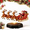 Maglev Santa reindeer sleigh ornament black technology automatic rotation Christmas and New Year gifts European regulations