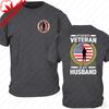 American Flag Veteran Wife TShirt My Favorite Veteran Print Oversized Heavy Cotton USA Patriotic Military Streetwear For
