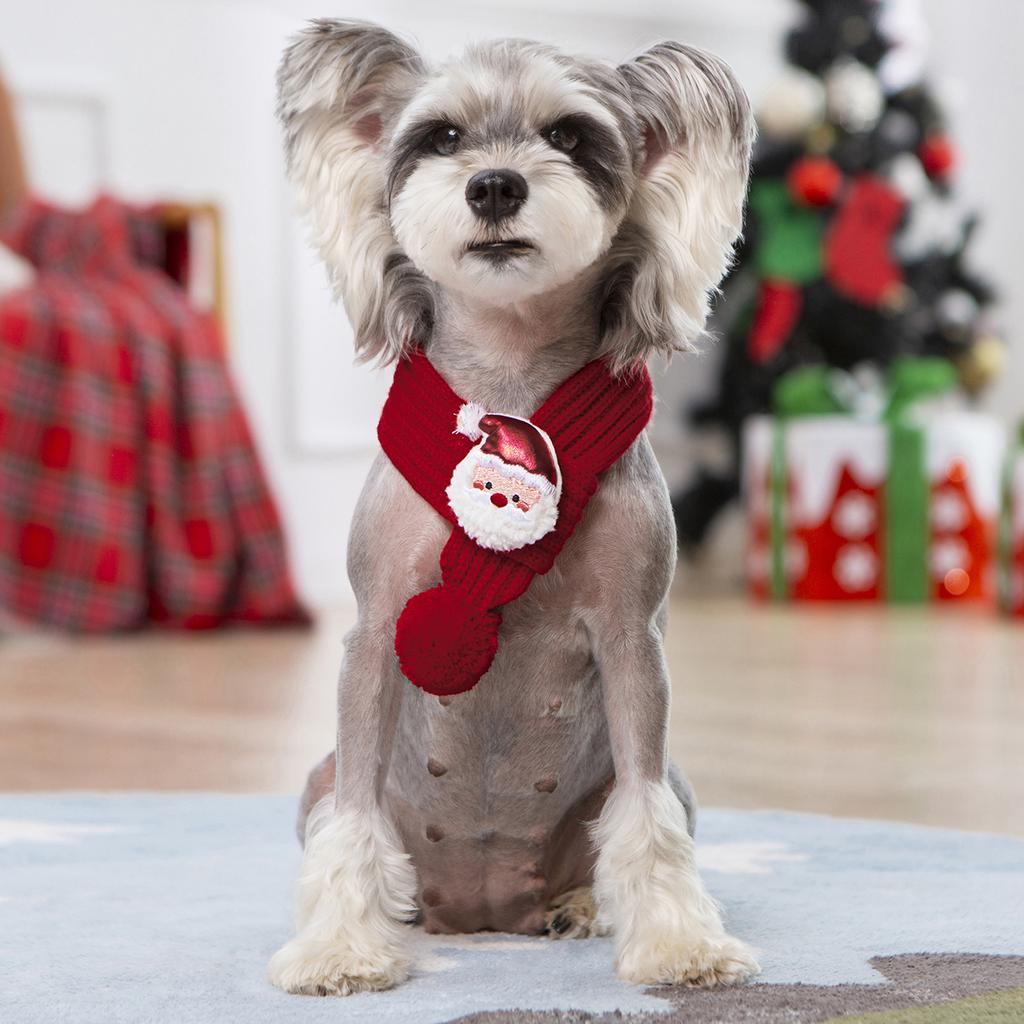 Pet Christmas Scarf Pet Neck Warmer Apparel For Little Pet Dogs Cats
