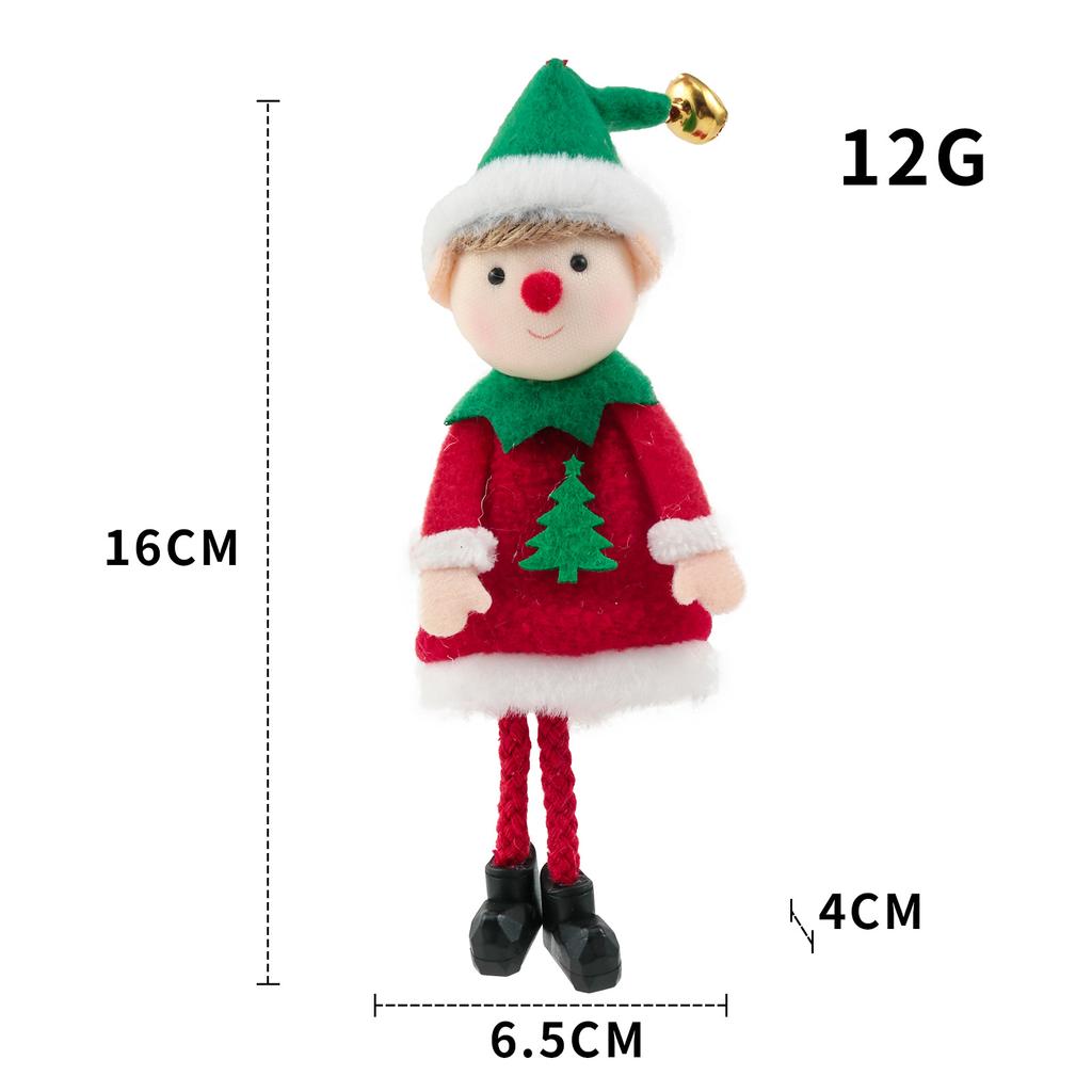 1pcs Christmas Elves Stuffed Plush Dolls Hanging Ornaments Xmas tree Decor cute Boy Girl Elf Pendant Kids Gifts Updated Year noel