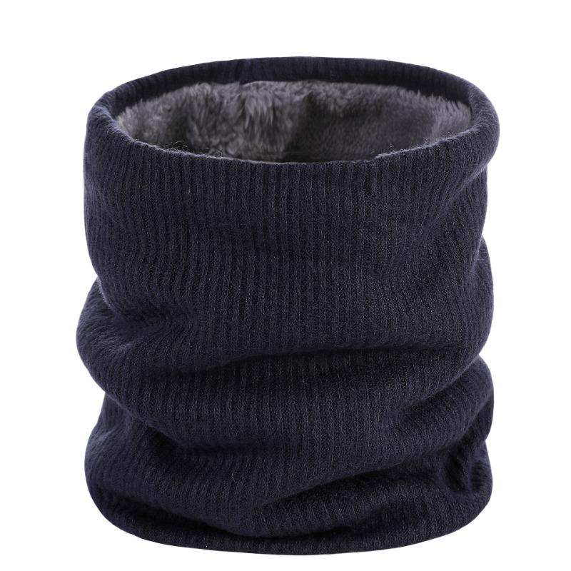 New winter warm scarf outdoor sports outer neck cover couple solid color velvet cover