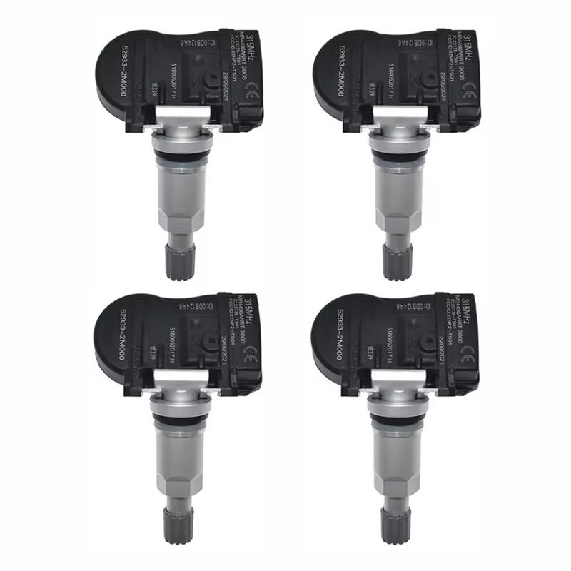 4PCS Tire Pressure Monitor Sensor Set 52933-2M000 S180052017G For Hyundai Accent Elantra Genesis Sonata,KIA Cerato Forte