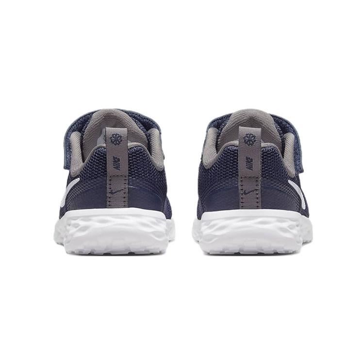 Nike REVOLUTION 6 Recyklovatelný materiál Protiskluzové tlumení Odolné proti oděru Nízké batolecí boty Modrá Bílá DD1094-400