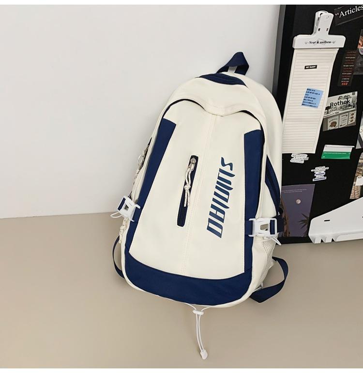 

School bag for women, high school students, computer backpacks for men, backpacks for junior high school students, and women s new trendy models синій