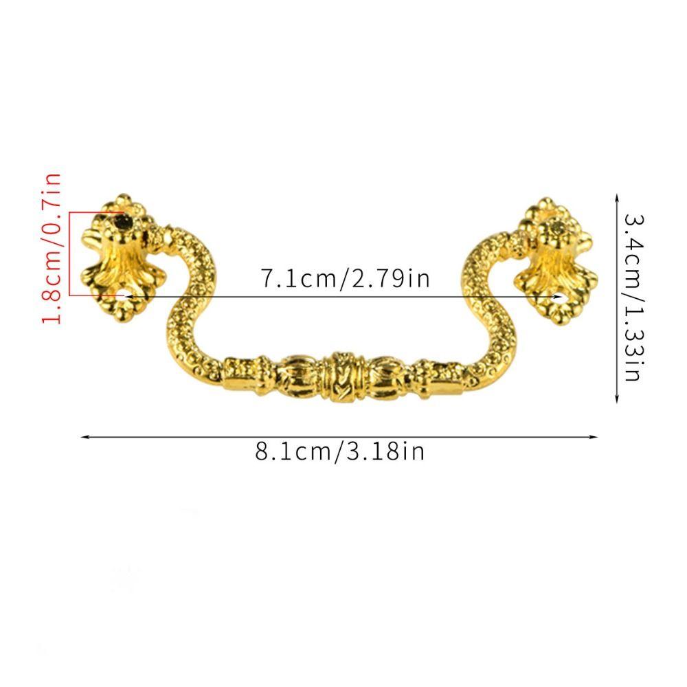 New Chinese Style Cabinet Pull Gold Cupboard Handle Antique Vintage Door Handle Wardrobe