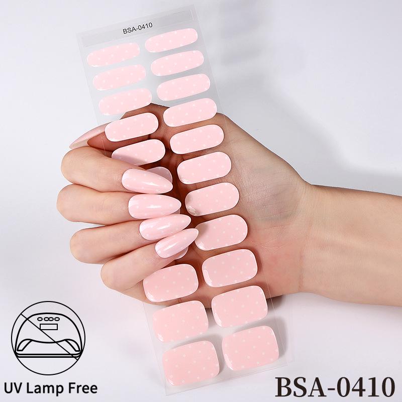 Adesivi per Unghie in Gel Impermeabili Francesi - Carini Cartoni Animati Nail Art Senza Cottura per Stili Europei e Americani