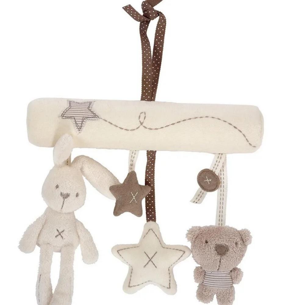 Stroller Toys Baby Hanging Rattle Toys Soft Baby Music Plush Activity Crib Mobie Rabbit Star Shape for Toddlers Baby  Boys Girls