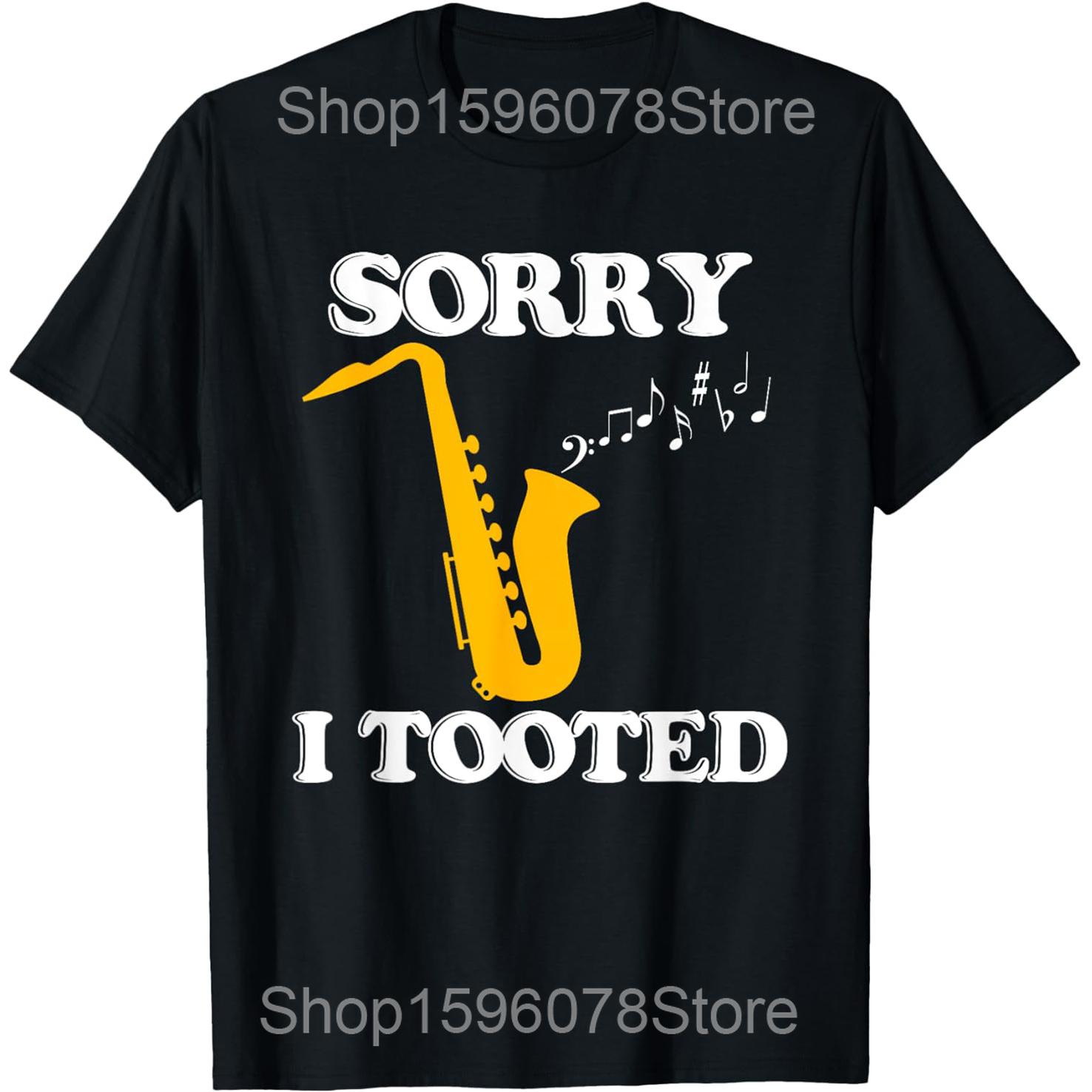 Sax Player Saxophonist Music Notes Jazz Music Saxophone T Shirts Men Cotton Humor Streetwear Tee Short Sleeve Unisex Clothing S