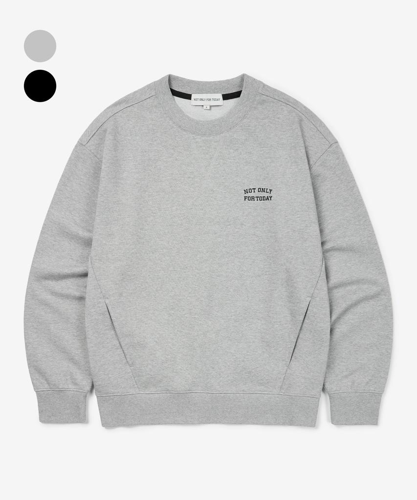 NOT ONLY FOR TODAY Essential Logo Embroidered Sweatshirt (2 Colors)