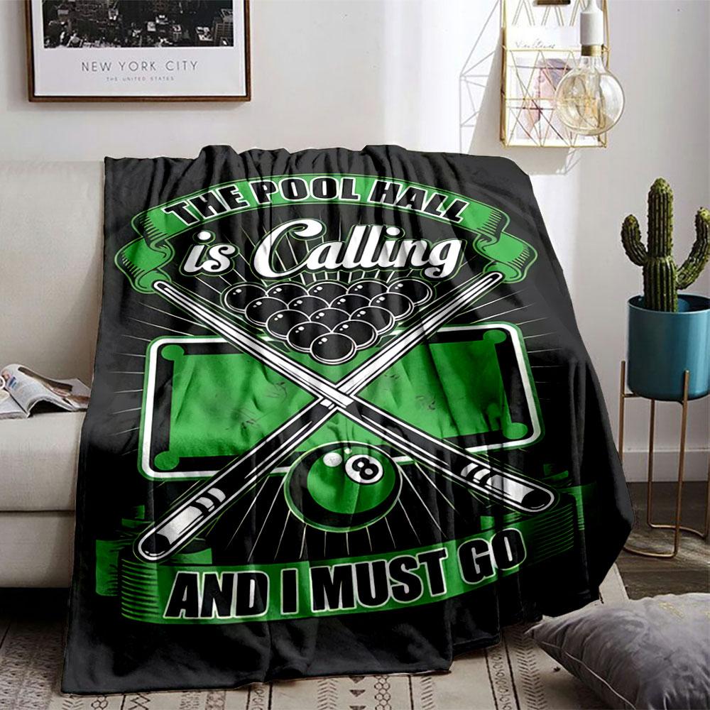 Pool Hall Calling Blanket Design for All Seasons Blanket Lunch Break Throw Gift