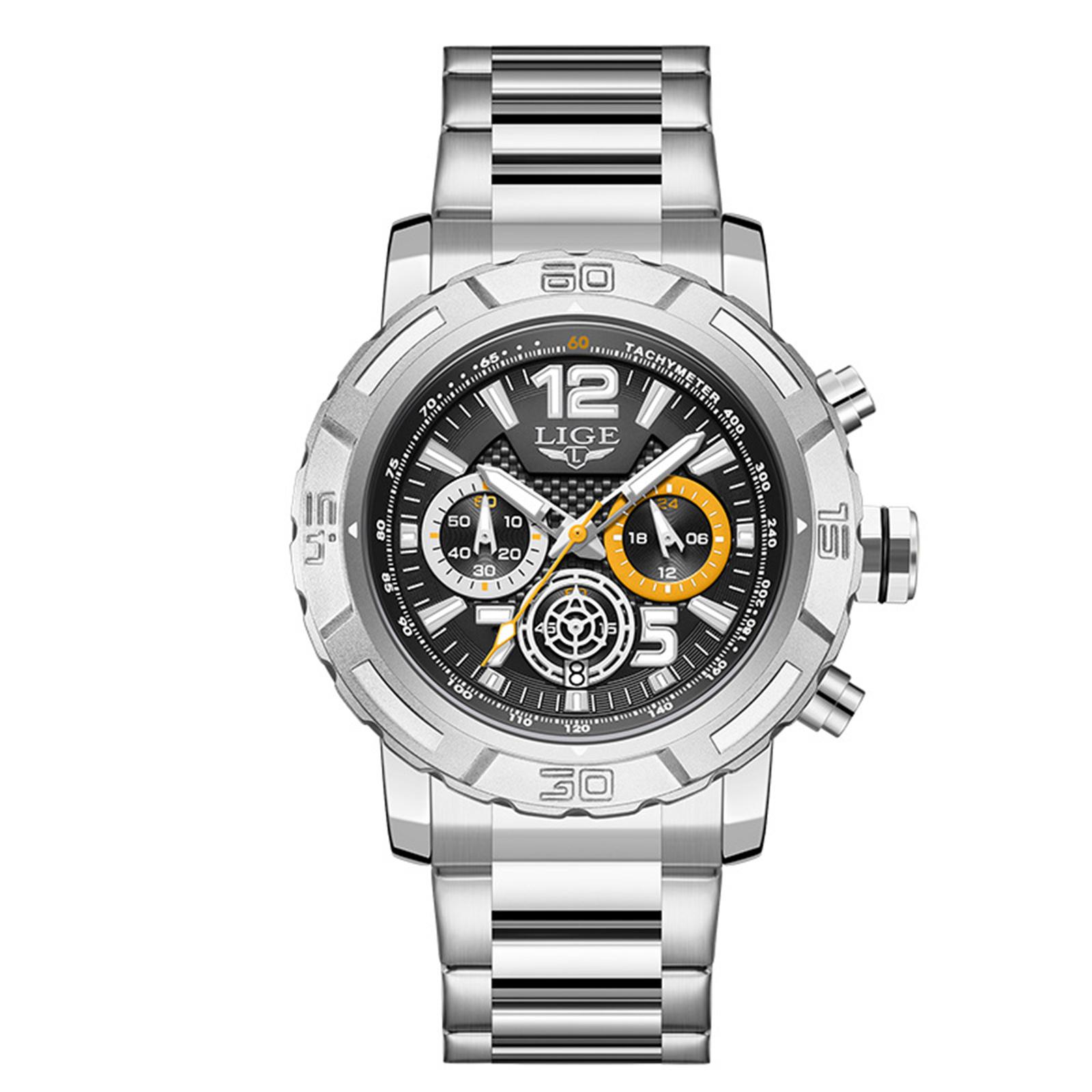 

Мужские водонепроницаемые светящиеся наручные часы-будильник для бега One Size