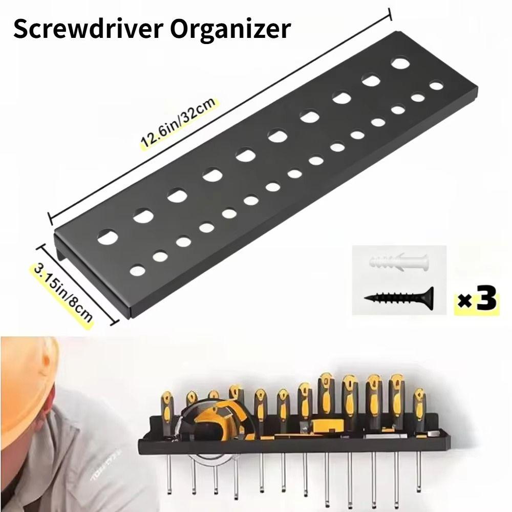 Rustproof Screwdriver Organizer Tool Storage Rack  for Garden Garage Workshop Tool Chest Workbench