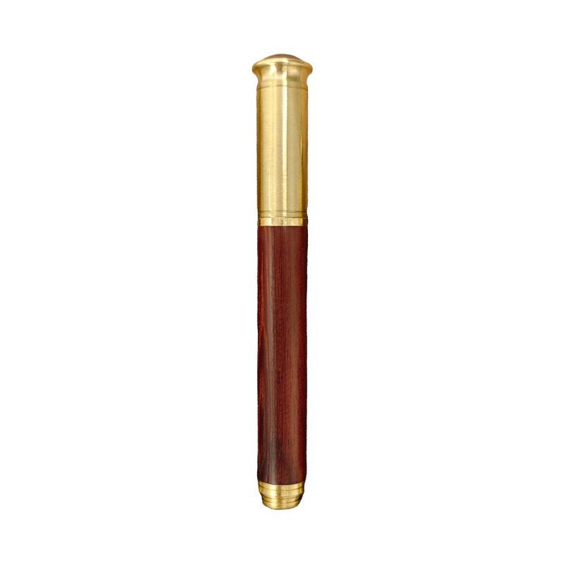 Engraved Copper & Wood Fountain Pen Set: Dual-Use, Posture-Correcting Gift with Cartridge Ink and Gift Box