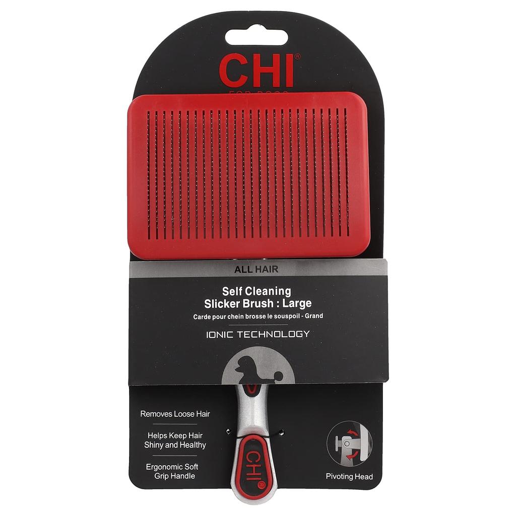 CHI for Dogs, Self-Cleaning Slicker Brush, Large, 1 Count
