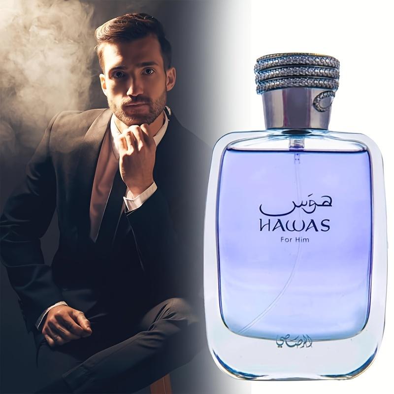 

Hawas For Men Intense Стойкий спрей парфюмерной воды 3,33 унции Свежий древесный аромат, Соблазнительный аромат, Идеально подходит для повседневного ношения 100ML