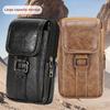 Retro Everyday Waist Bag Waterproof PU Leather Chest Bag withMultiple Pockets Adjustable Strap forPhone&Essentials Vintage Style